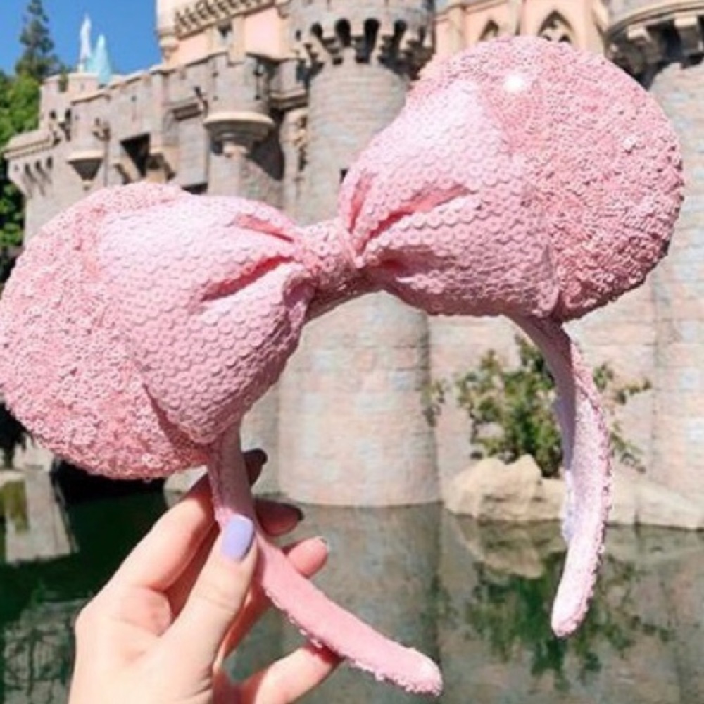 Disney Parks Millennial Pink Minnie Ears NWT - Picture 2 of 6